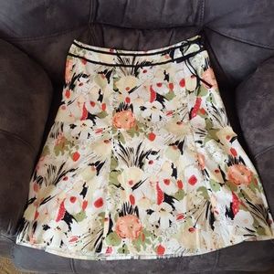Spring/summer  floral skirt comes to the knee